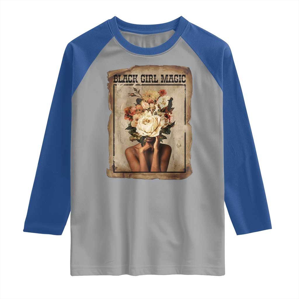 Black Girl Magic Raglan Shirt Feminist Black Women In History TS12 Sport Gray Royal Print Your Wear