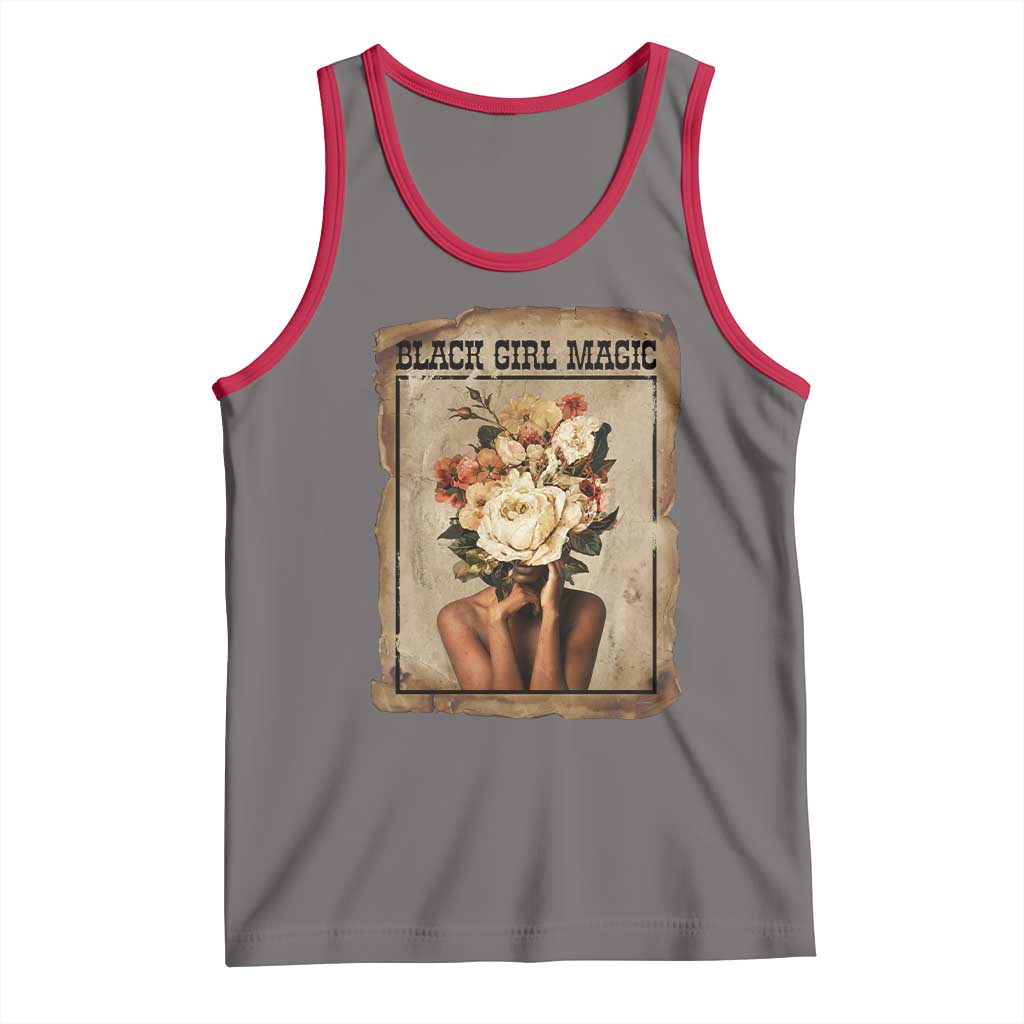 Black Girl Magic Tank Top Feminist Black Women In History TS12 Deep Heather Red Print Your Wear
