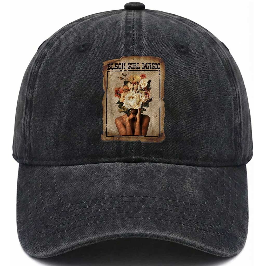 Black Girl Magic Washed Cotton Baseball Cap Feminist Black Women In History TS12 Print Your Wear