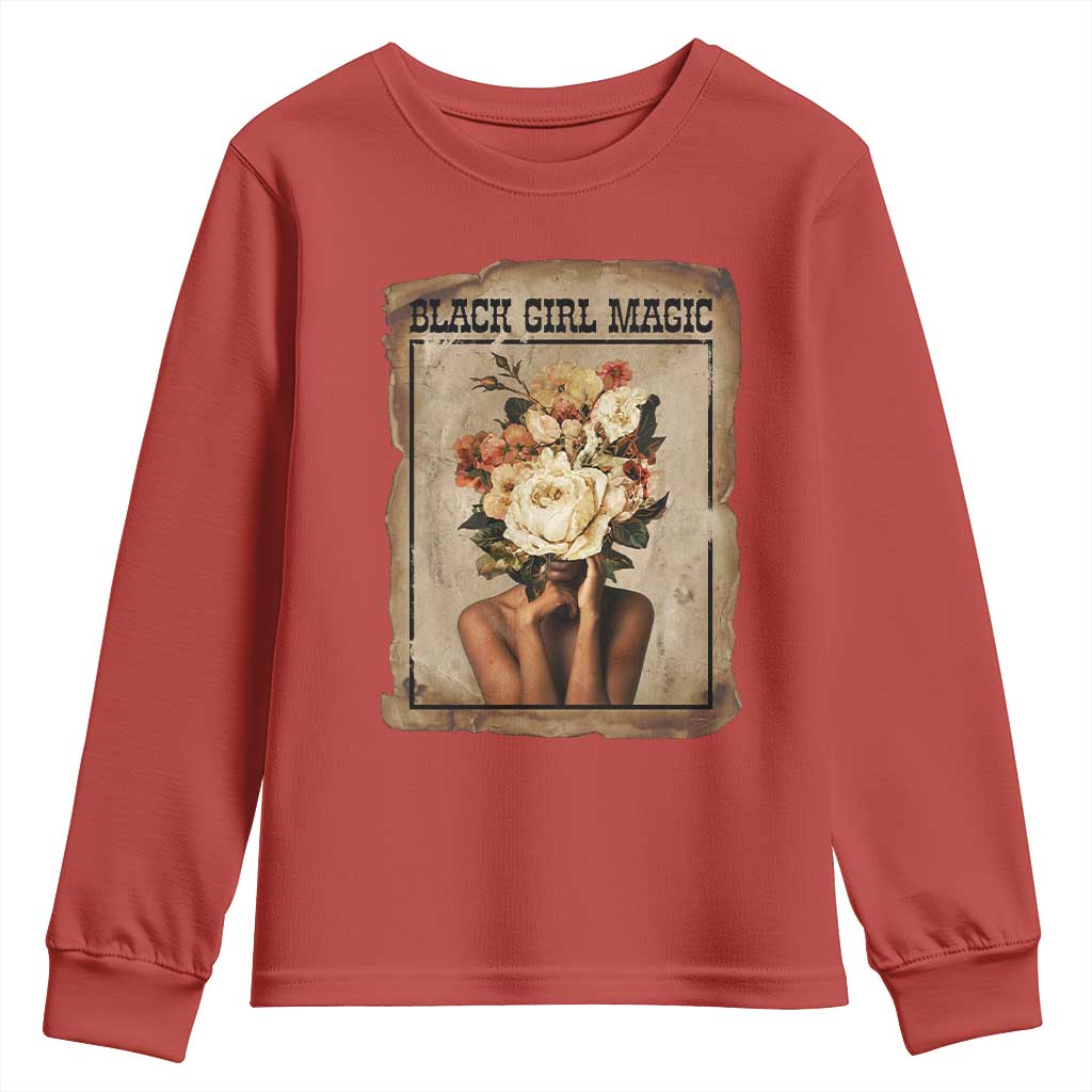 Black Girl Magic Youth Sweatshirt Feminist Black Women In History TS12 Red Print Your Wear