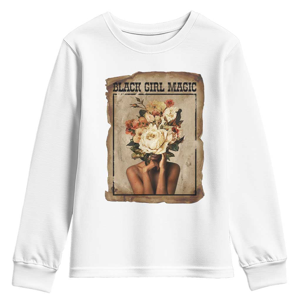 Black Girl Magic Youth Sweatshirt Feminist Black Women In History TS12 White Print Your Wear