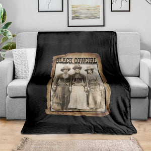 Black Cowgirl Pride Throw Blanket Western Black History Month Gift TS12 Print Your Wear