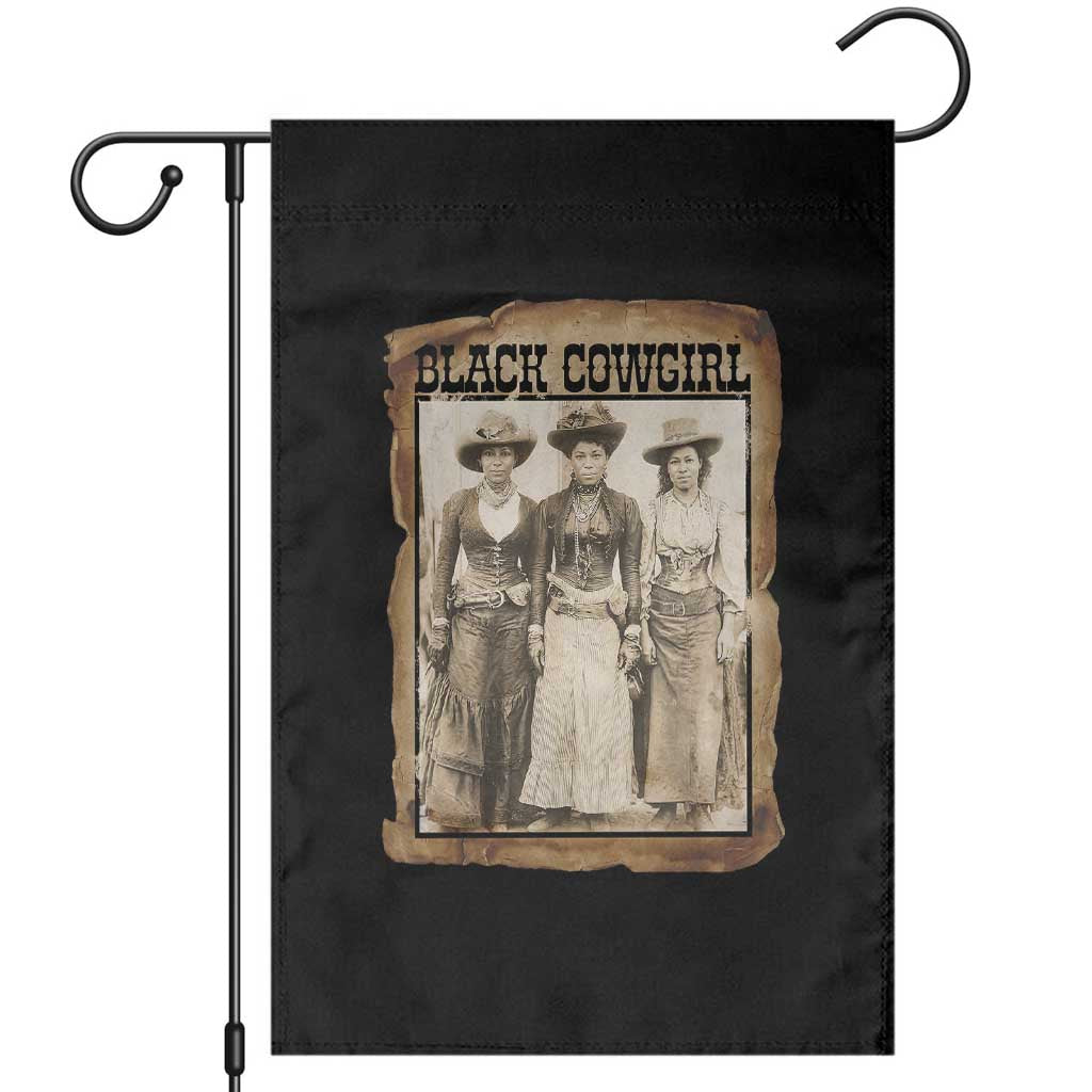 Black Cowgirl Pride Garden Flag Western Black History Month Gift TS12 Black Print Your Wear