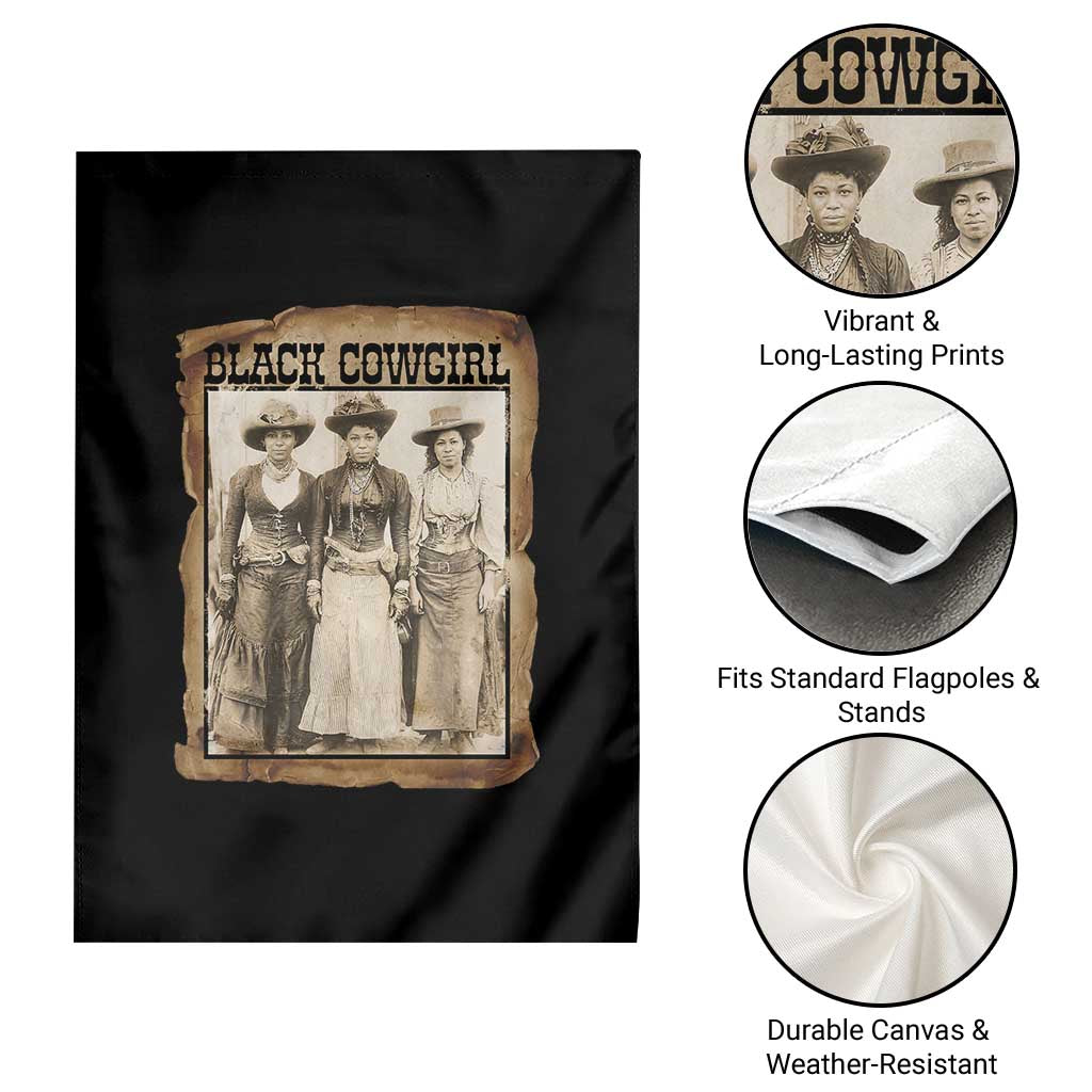 Black Cowgirl Pride Garden Flag Western Black History Month Gift TS12 Print Your Wear