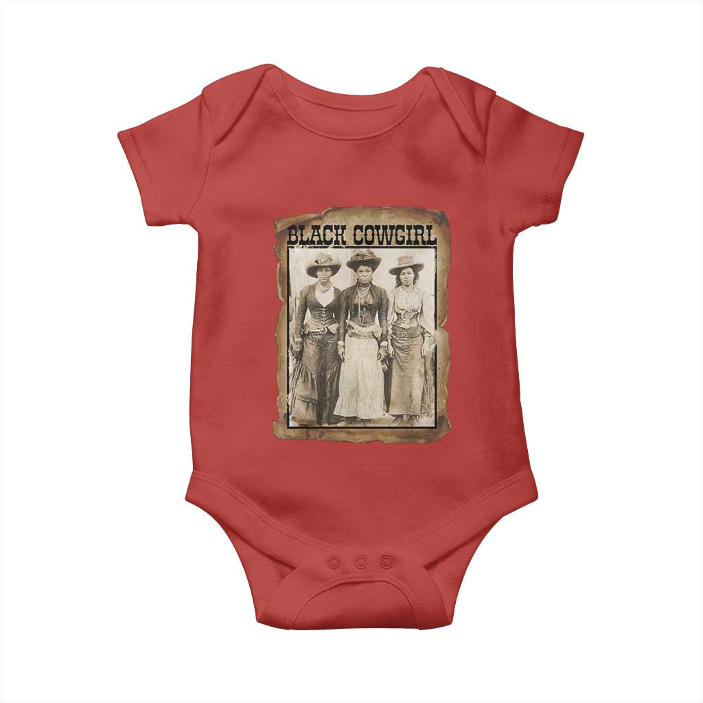Black Cowgirl Pride Baby Onesie Western Black History Month Gift TS12 Red Print Your Wear