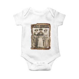 Black Cowgirl Pride Baby Onesie Western Black History Month Gift TS12 White Print Your Wear