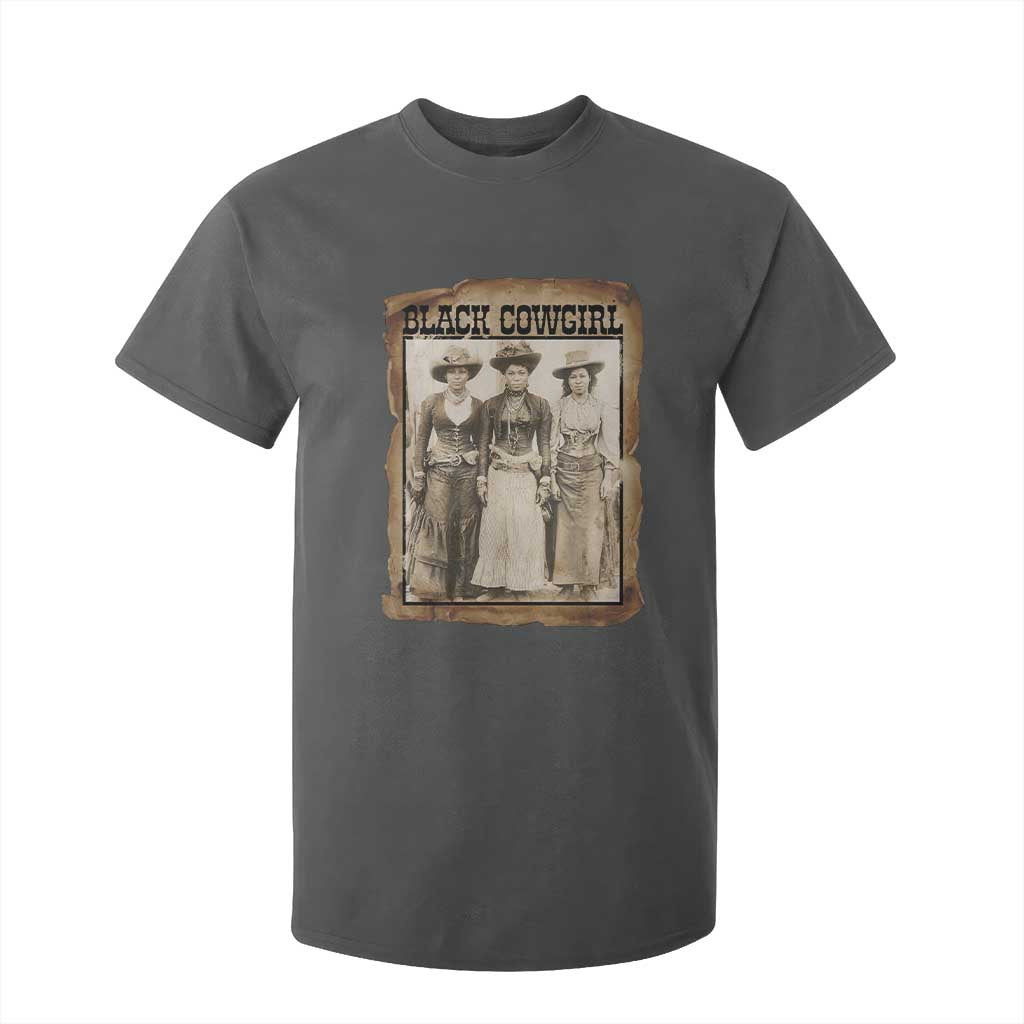Black Cowgirl Pride T Shirt For Kid Western Black History Month Gift TS12 Dark Heather Print Your Wear