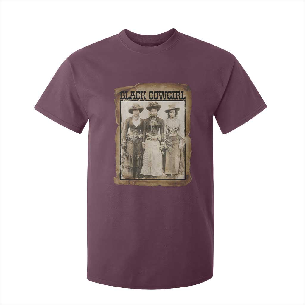Black Cowgirl Pride T Shirt For Kid Western Black History Month Gift TS12 Maroon Print Your Wear