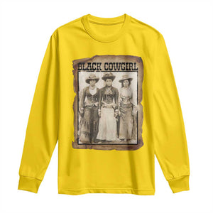 Black Cowgirl Pride Long Sleeve Shirt Western Black History Month Gift TS12 Daisy Print Your Wear