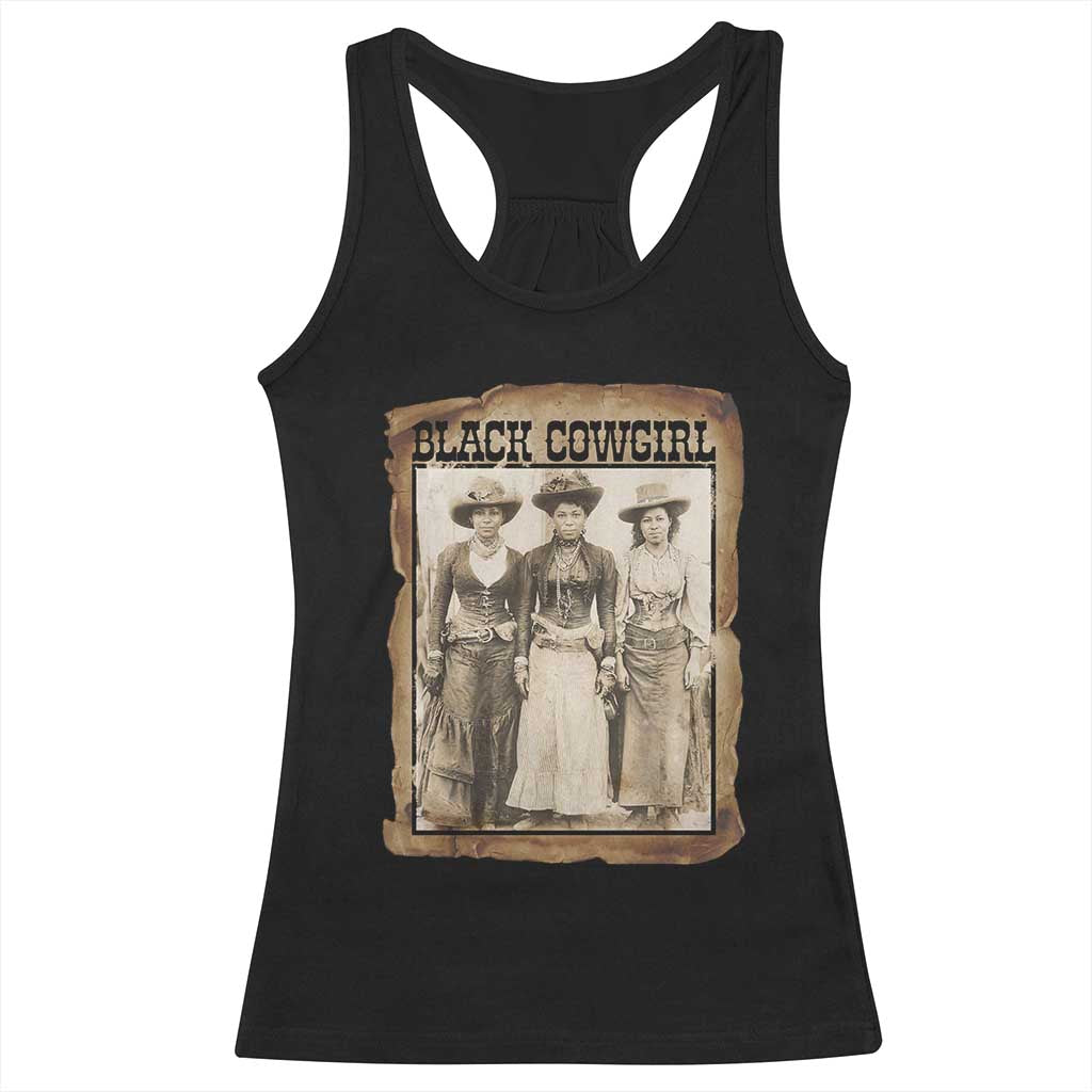 Black Cowgirl Pride Racerback Tank Top Western Black History Month Gift TS12 Black Print Your Wear