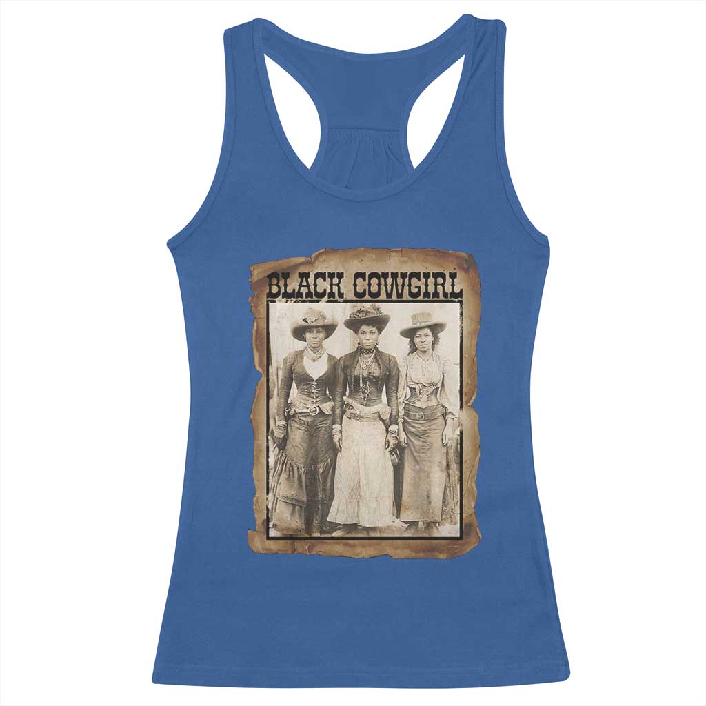 Black Cowgirl Pride Racerback Tank Top Western Black History Month Gift TS12 Royal Blue Print Your Wear