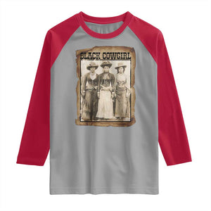 Black Cowgirl Pride Raglan Shirt Western Black History Month Gift TS12 Sport Gray Red Print Your Wear