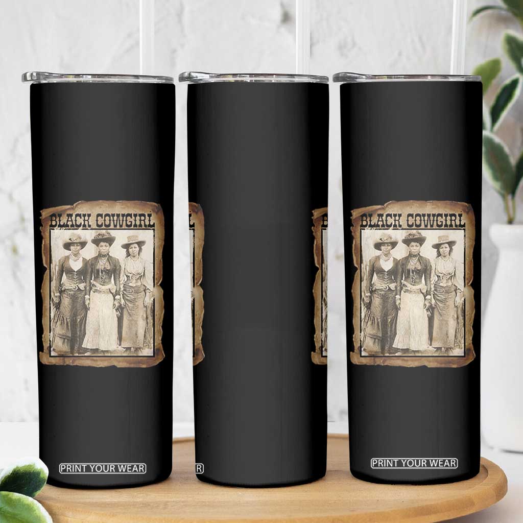 Black Cowgirl Pride Skinny Tumbler Western Black History Month Gift TS12 Print Your Wear