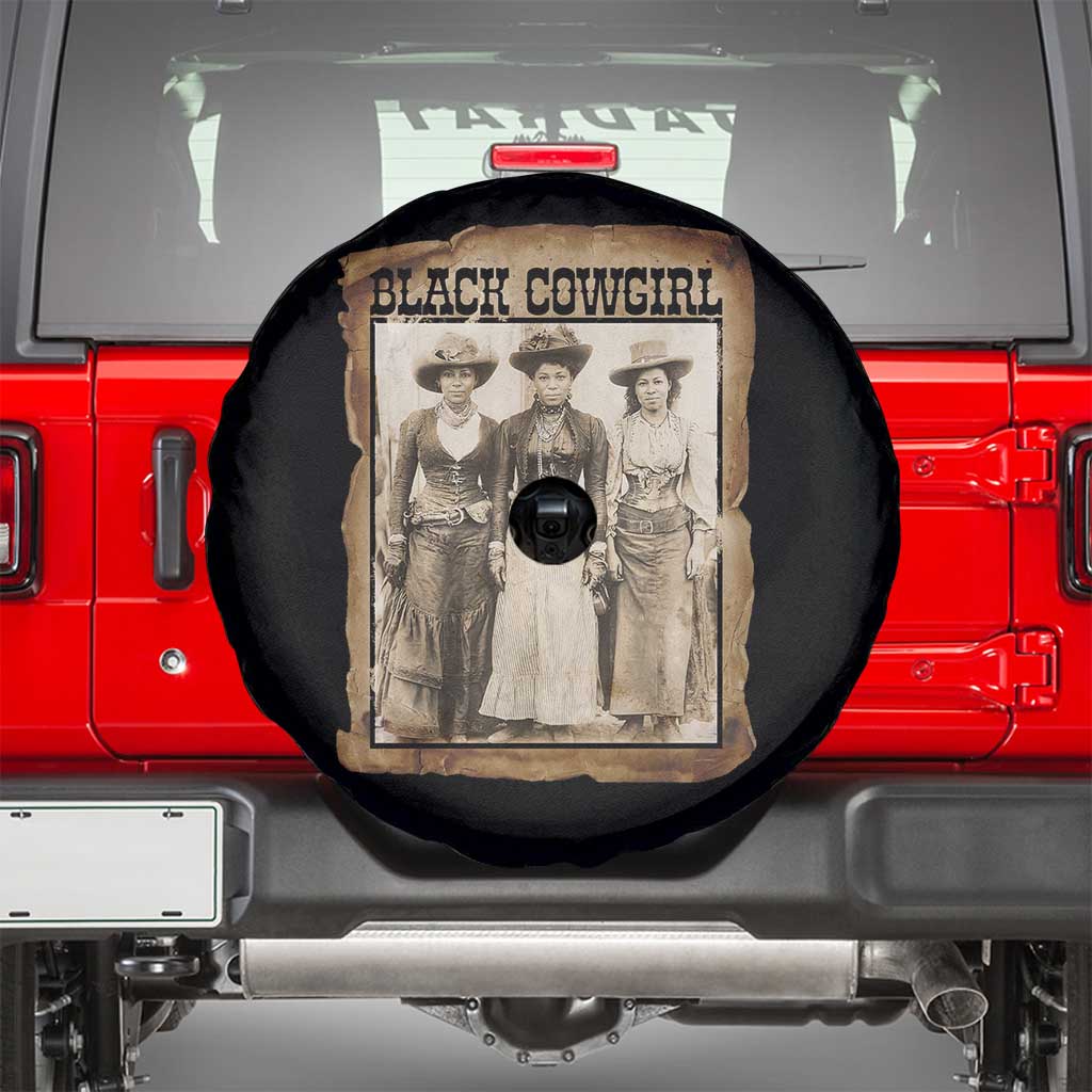Black Cowgirl Pride Spare Tire Cover Western Black History Month Gift TS12 Black Print Your Wear