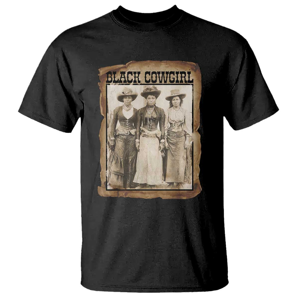 Black Cowgirl Pride T Shirt Western Black History Month Gift TS12 Black Print Your Wear