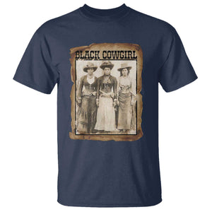 Black Cowgirl Pride T Shirt Western Black History Month Gift TS12 Navy Print Your Wear