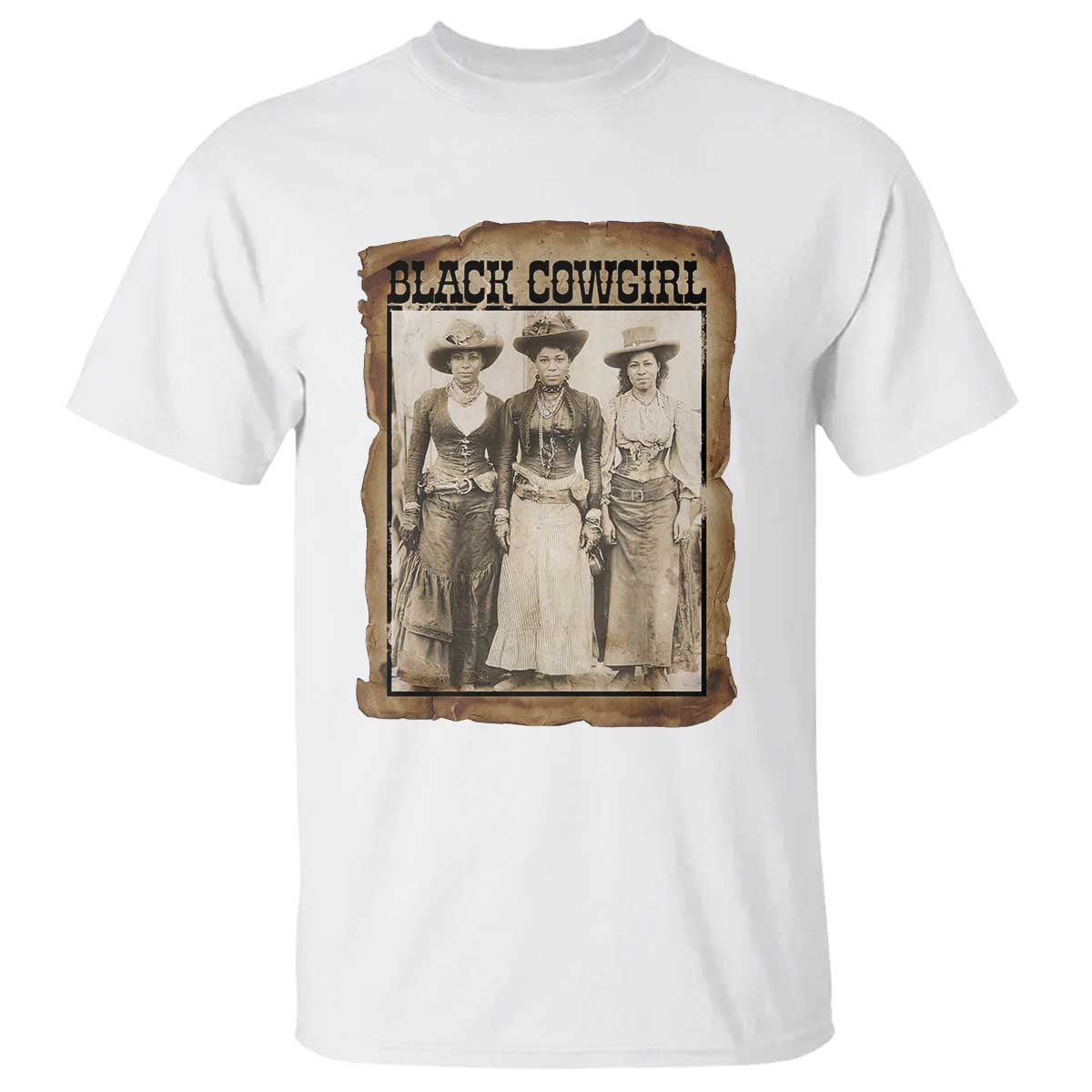 Black Cowgirl Pride T Shirt Western Black History Month Gift TS12 White Print Your Wear