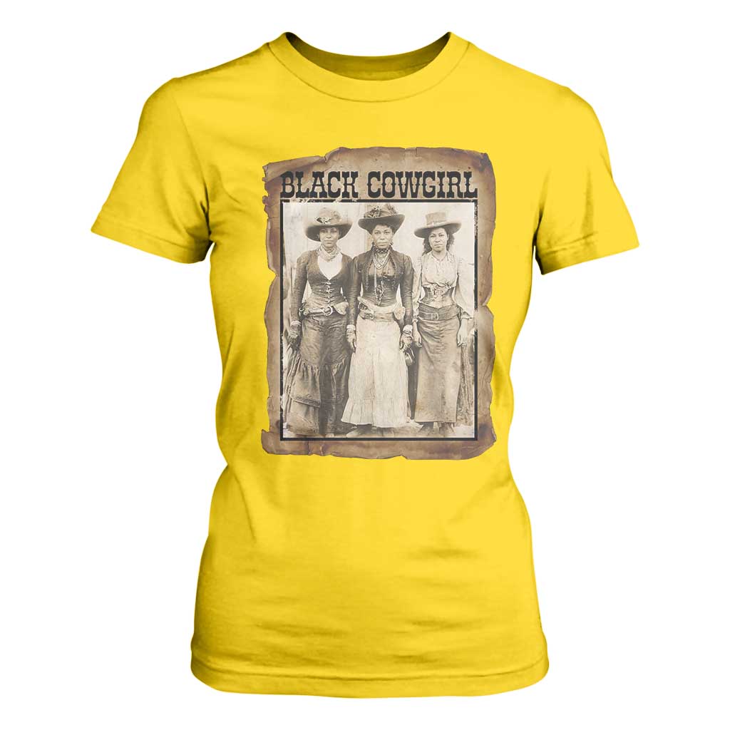 Black Cowgirl Pride T Shirt For Women Western Black History Month Gift TS12 Daisy Print Your Wear