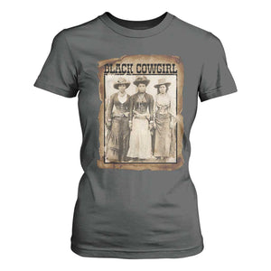 Black Cowgirl Pride T Shirt For Women Western Black History Month Gift TS12 Dark Heather Print Your Wear