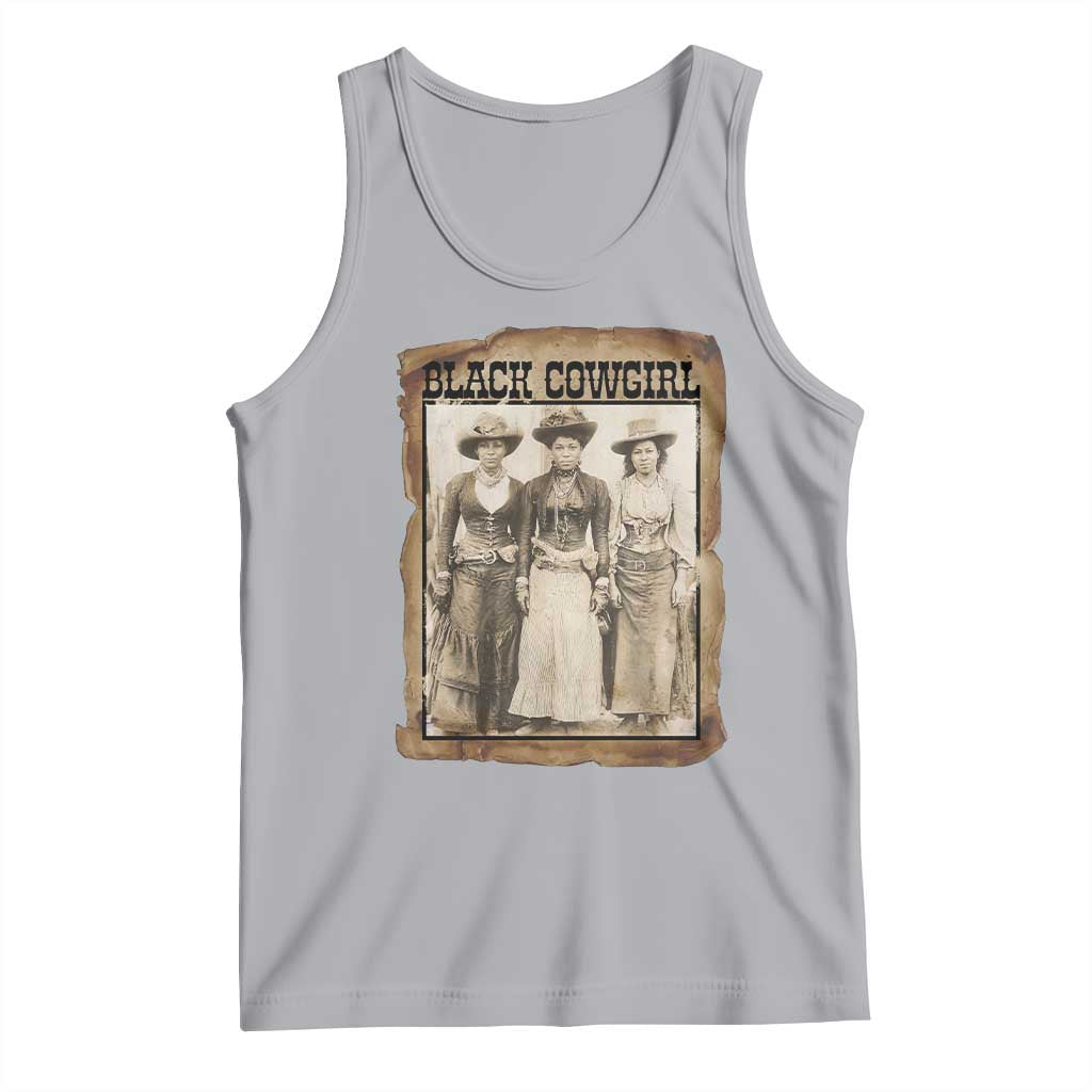 Black Cowgirl Pride Tank Top Western Black History Month Gift TS12 Athletic Heather Print Your Wear
