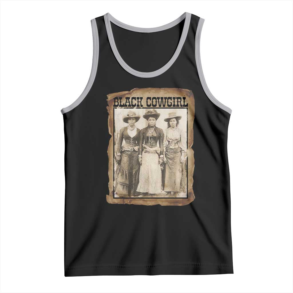 Black Cowgirl Pride Tank Top Western Black History Month Gift TS12 Black Athletic Heather Print Your Wear