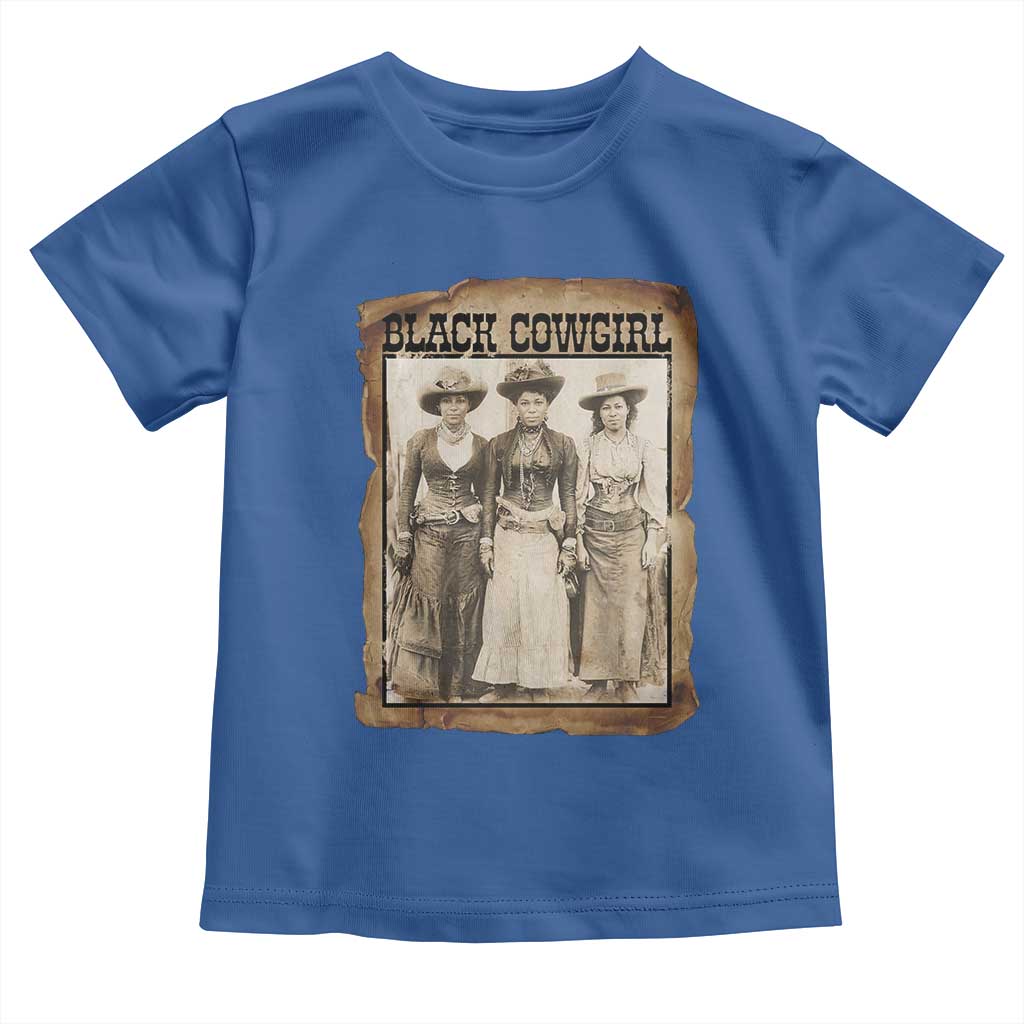 Black Cowgirl Pride Toddler T Shirt Western Black History Month Gift TS12 Royal Blue Print Your Wear