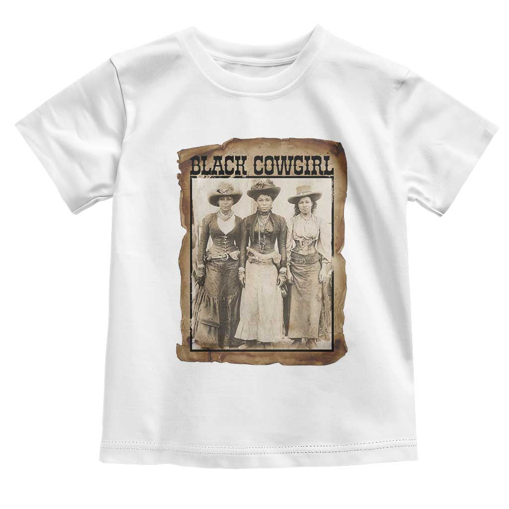 Black Cowgirl Pride Toddler T Shirt Western Black History Month Gift TS12 White Print Your Wear