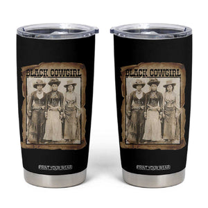 Black Cowgirl Pride Tumbler Cup Western Black History Month Gift TS12 Black Print Your Wear