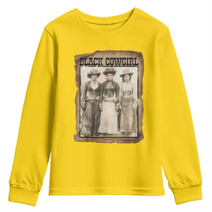 Black Cowgirl Pride Youth Sweatshirt Western Black History Month Gift TS12 Daisy Print Your Wear