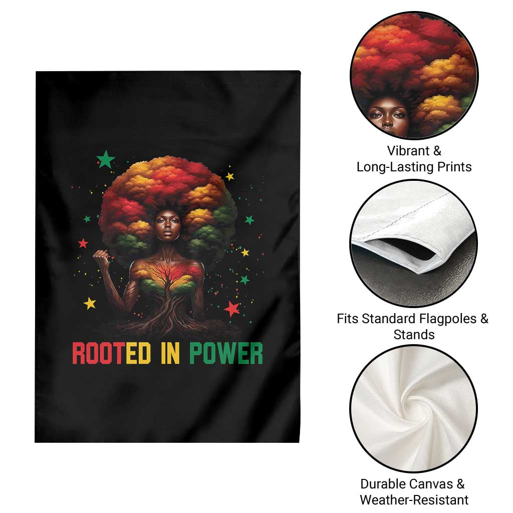 Melanin Queen Rooted In Power Garden Flag African American Afro Tree Of Life TS12 Print Your Wear
