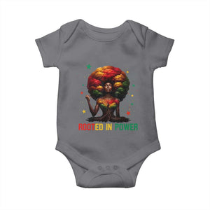 Melanin Queen Rooted In Power Baby Onesie African American Afro Tree Of Life TS12 Charcoal Print Your Wear