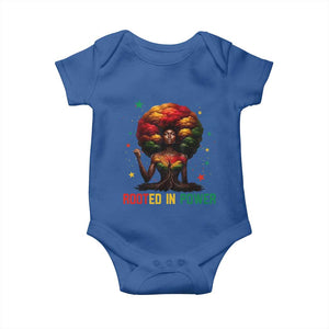 Melanin Queen Rooted In Power Baby Onesie African American Afro Tree Of Life TS12 Royal Blue Print Your Wear
