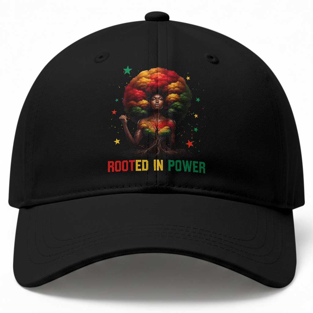 Melanin Queen Rooted In Power Baseball Cap African American Afro Tree Of Life TS12 Print Your Wear