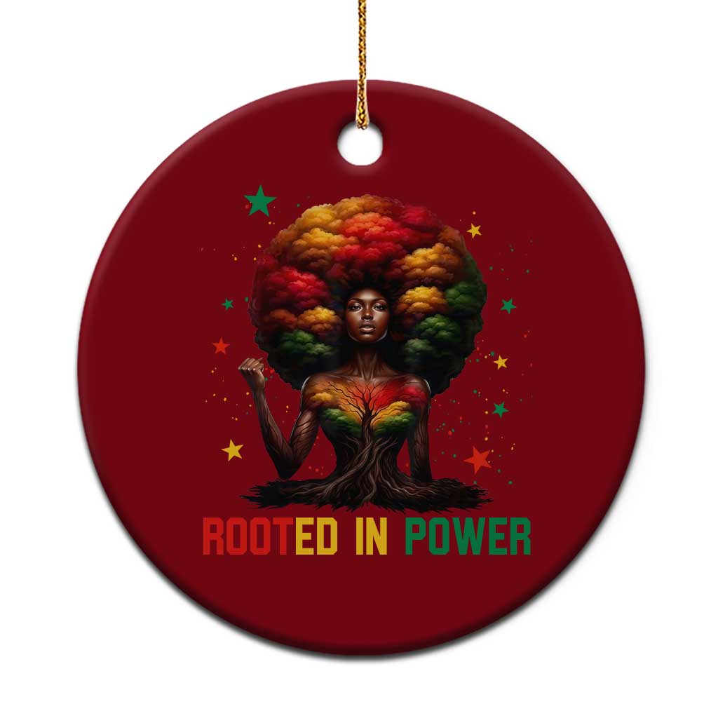 Melanin Queen Rooted In Power Ceramic Ornament African American Afro Tree Of Life TS12 1pc Red Print Your Wear