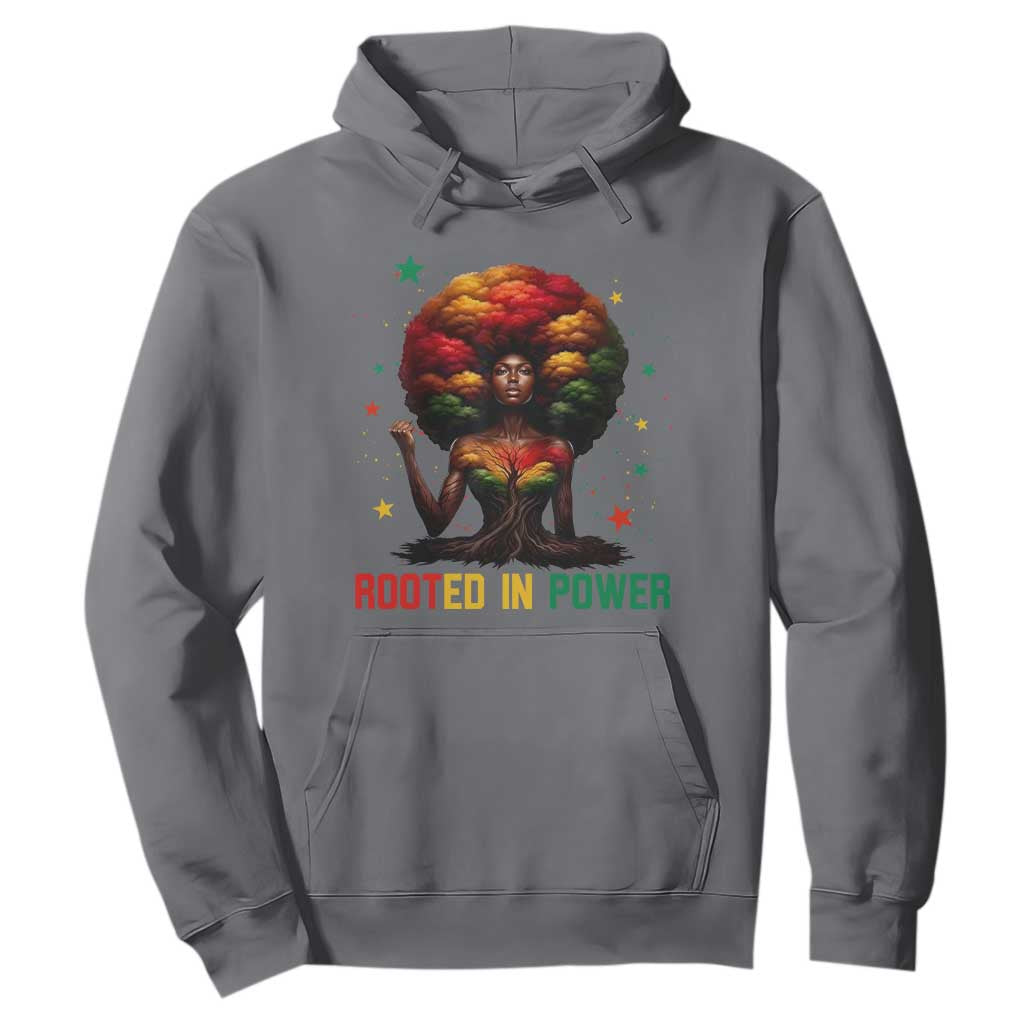Melanin Queen Rooted In Power Hoodie African American Afro Tree Of Life TS12 Charcoal Print Your Wear