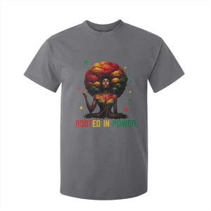 Melanin Queen Rooted In Power T Shirt For Kid African American Afro Tree Of Life TS12 Charcoal Print Your Wear