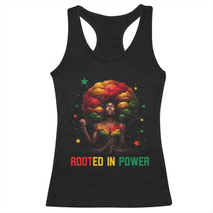 Melanin Queen Rooted In Power Racerback Tank Top African American Afro Tree Of Life TS12 Black Print Your Wear