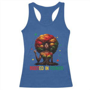 Melanin Queen Rooted In Power Racerback Tank Top African American Afro Tree Of Life TS12 Royal Blue Print Your Wear