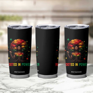 Melanin Queen Rooted In Power Tumbler Cup African American Afro Tree Of Life TS12 Print Your Wear