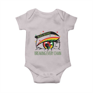 Breaking Every Chain Baby Onesie Black History Month Freedom Gift TS12 Ice Gray Print Your Wear