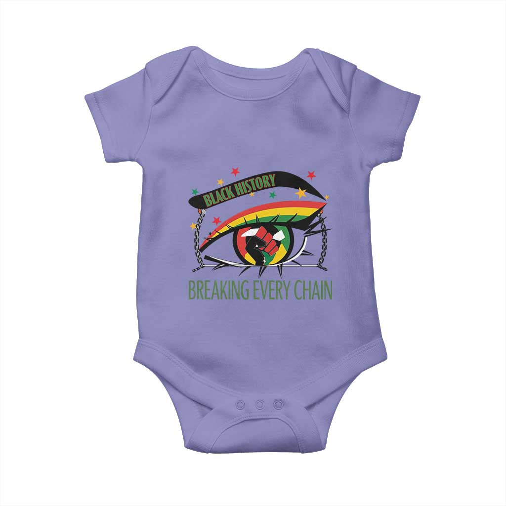 Breaking Every Chain Baby Onesie Black History Month Freedom Gift TS12 Violet Print Your Wear