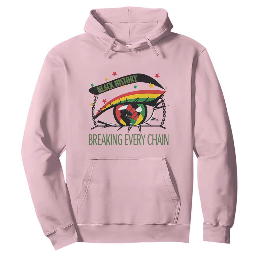 Breaking Every Chain Hoodie Black History Month Freedom Gift TS12 Light Pink Print Your Wear