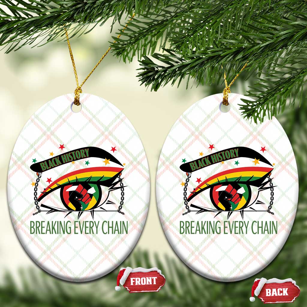 Breaking Every Chain Ceramic Ornament Black History Month Freedom Gift TS12 Print Your Wear