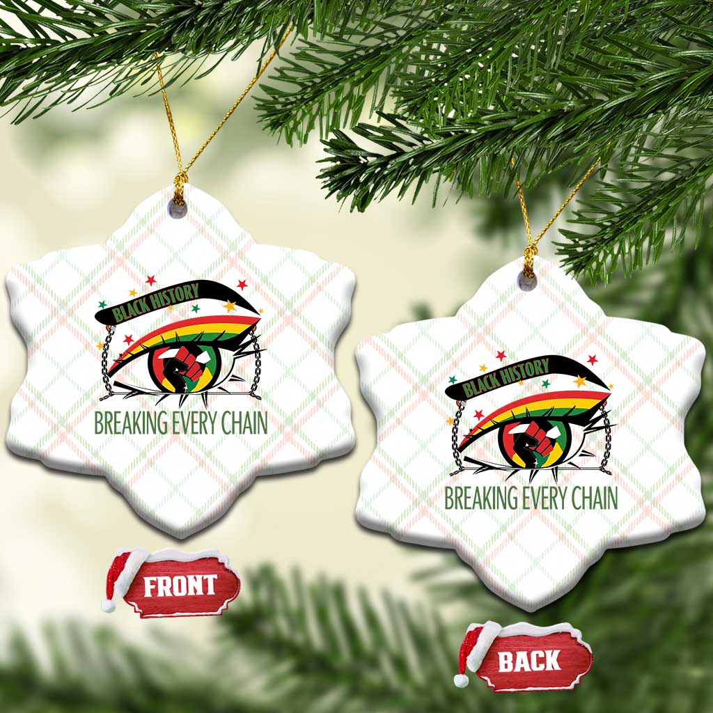 Breaking Every Chain Ceramic Ornament Black History Month Freedom Gift TS12 Print Your Wear