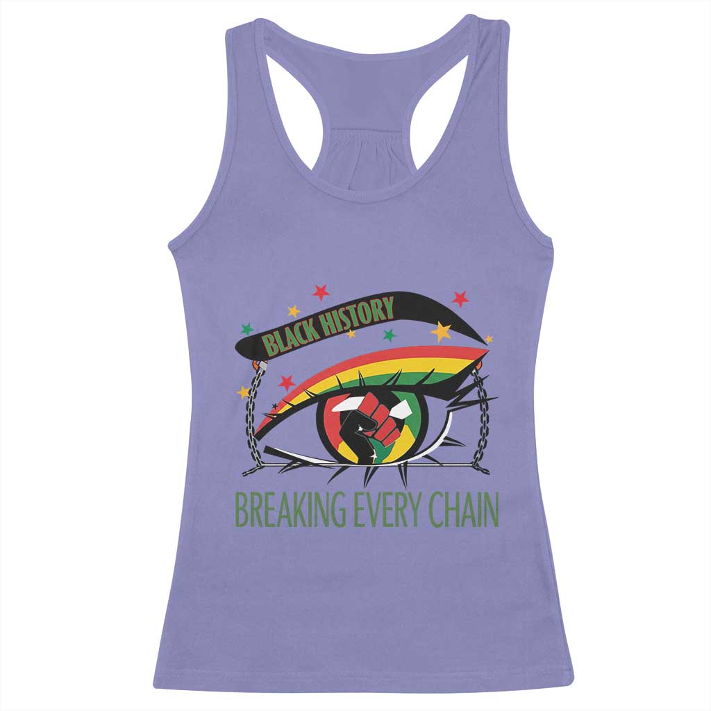 Breaking Every Chain Racerback Tank Top Black History Month Freedom Gift TS12 Violet Print Your Wear