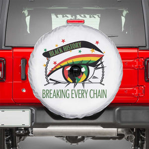 Breaking Every Chain Spare Tire Cover Black History Month Freedom Gift TS12 White Print Your Wear
