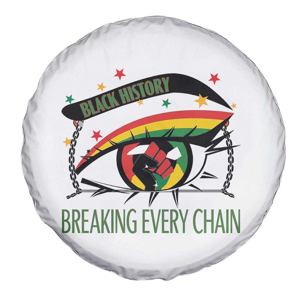 Breaking Every Chain Spare Tire Cover Black History Month Freedom Gift TS12 Print Your Wear