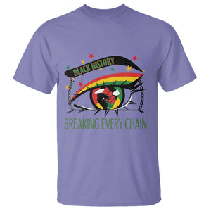 Breaking Every Chain T Shirt Black History Month Freedom Gift TS12 Violet Print Your Wear
