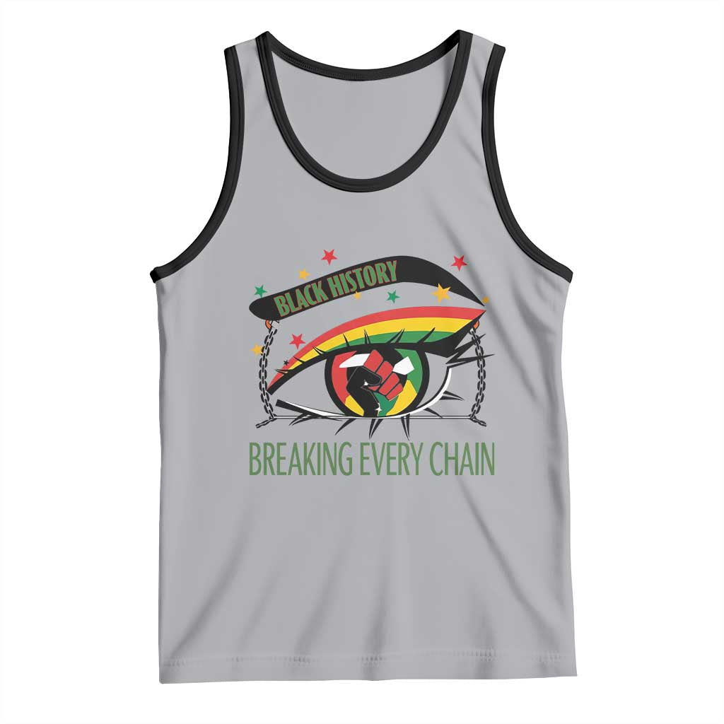 Breaking Every Chain Tank Top Black History Month Freedom Gift TS12 Athletic Heather Black Print Your Wear