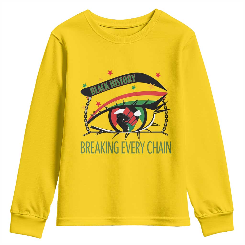 Breaking Every Chain Youth Sweatshirt Black History Month Freedom Gift TS12 Daisy Print Your Wear